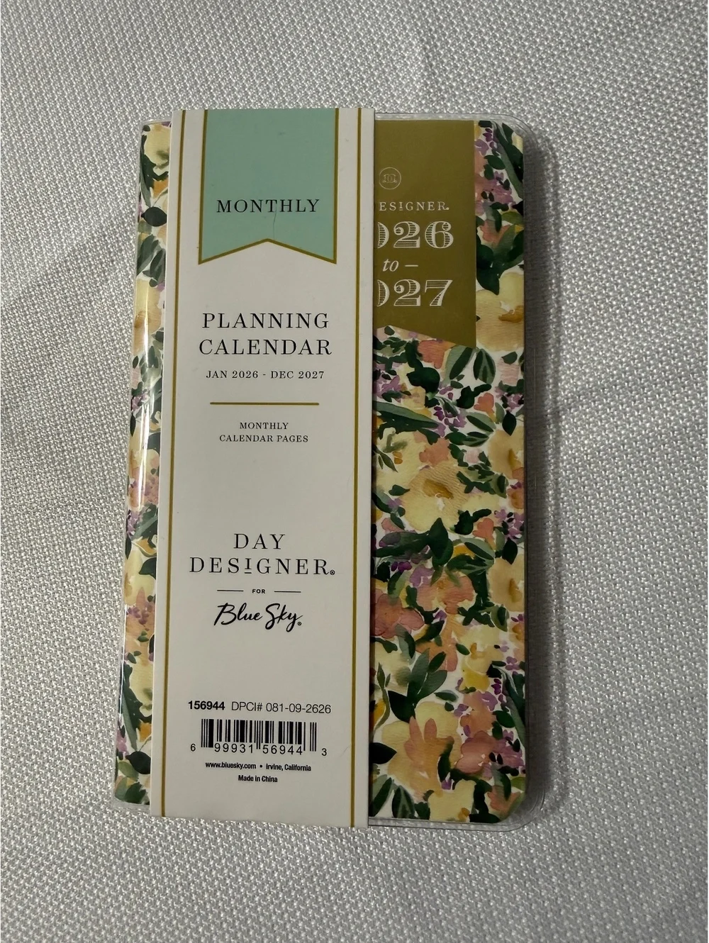 New Day Designer Monthly Planning Calendar 2026-2027 by Blue Sky - Floral Cover